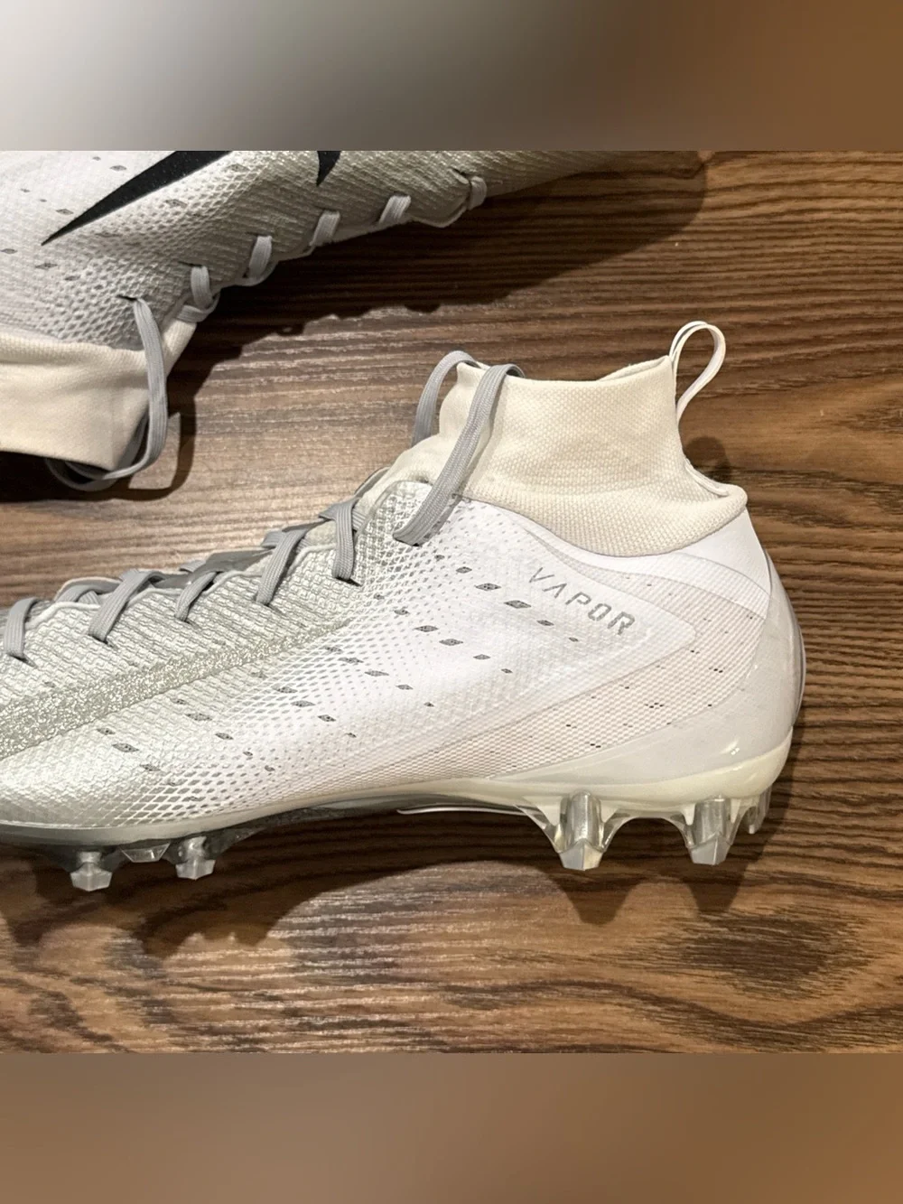 Size 14 Nike Vapor Untouchable Pro 3 Football Cleats White Silver 917165-112